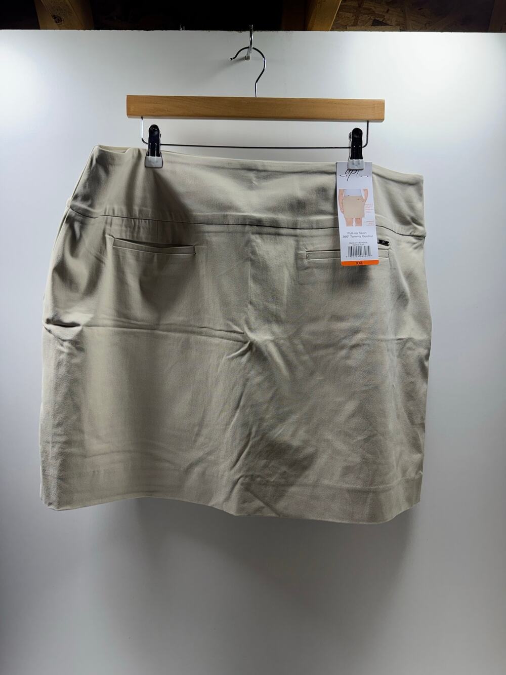 UP Women’s Pull On Skort 360 Degrees Tunmy Control Tan Sz XXL Stretch Pickleball